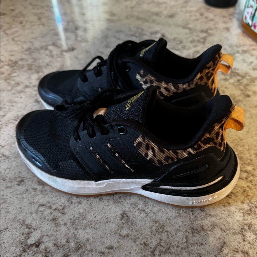 Adidas Black and Animal Print Sneakers